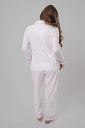 Cotton Long Sleeve Pajama Set, Button - Front