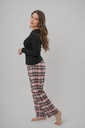 Ribbed Cotton V Neck Long Sleeve + Woven Pants Set